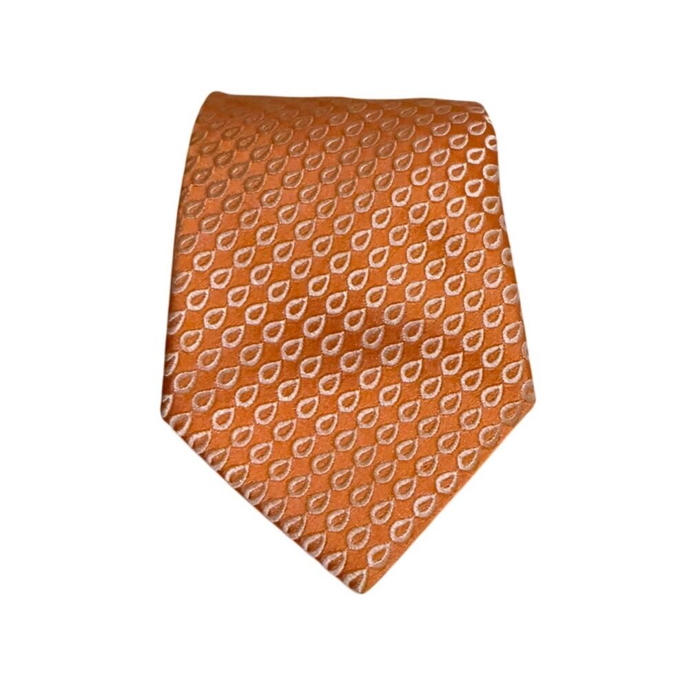 Charvet Orange Made in France Men's Silk Tie